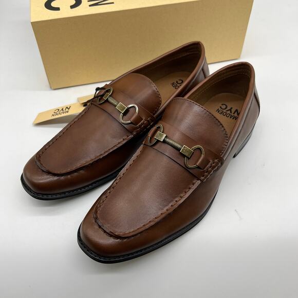 Madden NYC Men's Gunner Dress Loafer Brown Cognac Size 9.5 - Picture 1 of 11